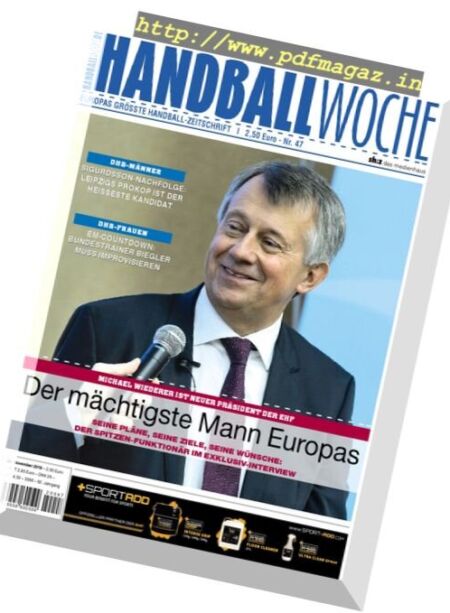 Handballwoche – 22 November 2016 Cover