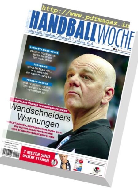 Handballwoche – 6 Dezember 2016 Cover