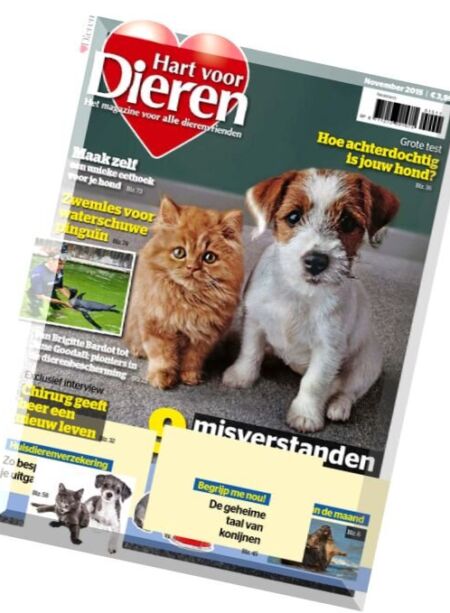 Hart voor Dieren – November 2015 Cover