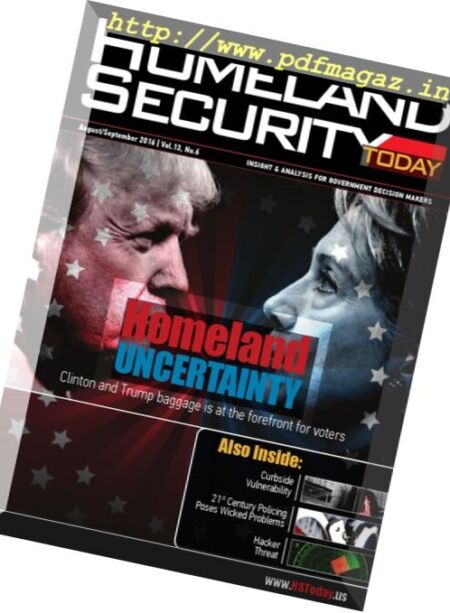 Homeland Security Today – August-September 2016 Cover