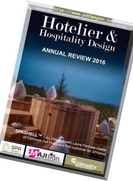 Hotelier & Hospitality Design – December 2016 Cover