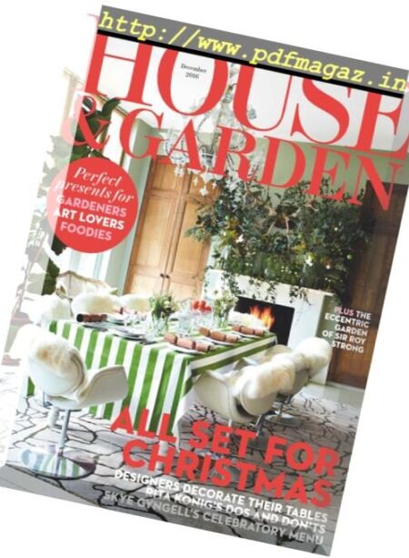 House and Garden – December 2016 Cover