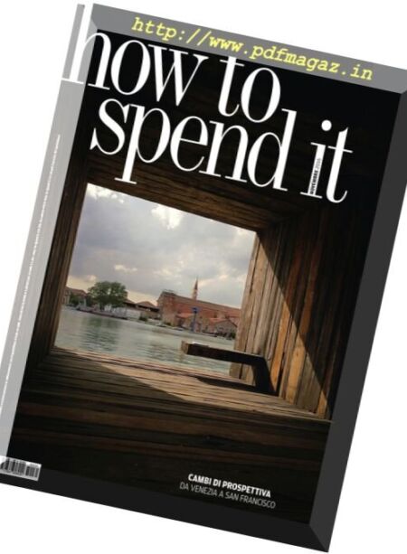 How to Spend It – Novembre 2016 Cover
