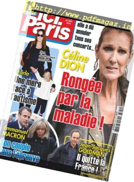 Ici Paris – 16 au 22 Novembre 2016 Cover
