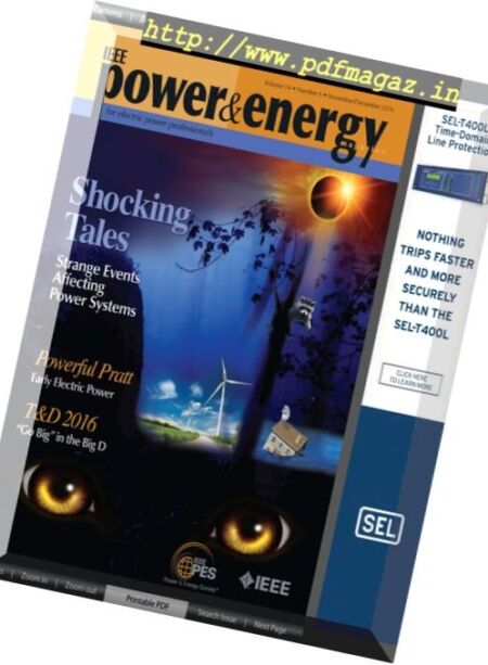 IEEE Power & Energy Magazine – November-December 2016 Cover