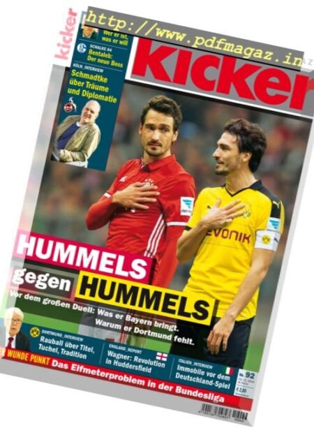 Kicker – 14 November 2016 Cover