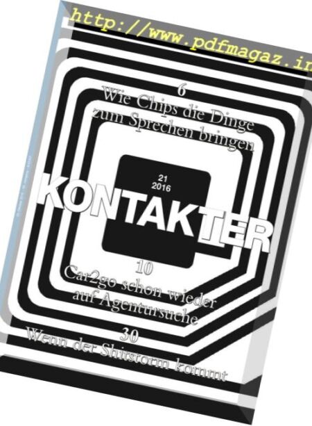 Kontakter – Nr.21, 2016 Cover