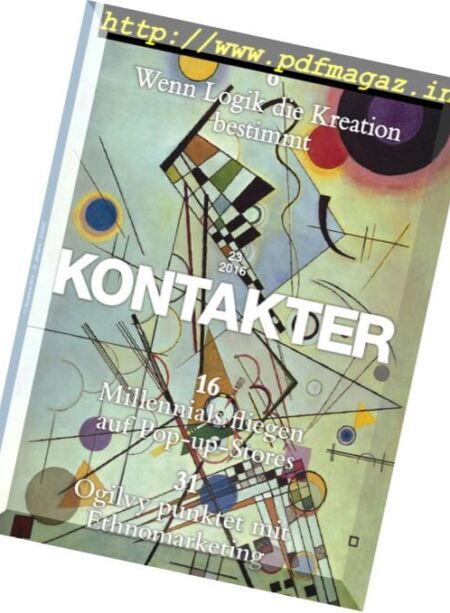 Kontakter – Nr.23, 2016 Cover