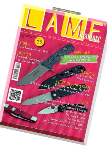 Lame d’autore – Novembre 2016 Cover