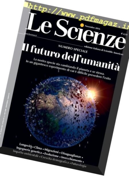Le Scienze – Novembre 2016 Cover
