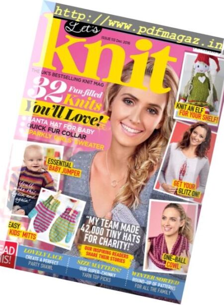 Let’s Knit – December 2016 Cover