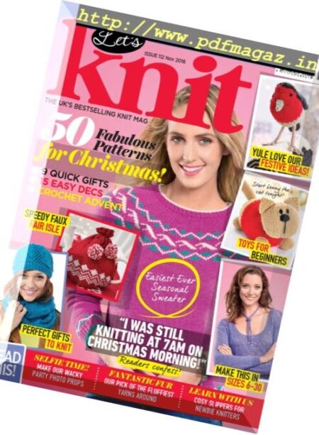 Let’s Knit – November 2016 Cover