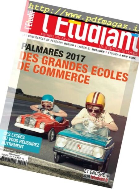 L’Etudiant – Novembre 2016 Cover