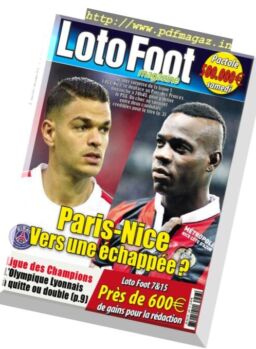 Loto Foot – 7 Decembre 2016