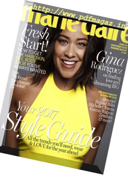 Marie Claire USA – January 2017 Cover