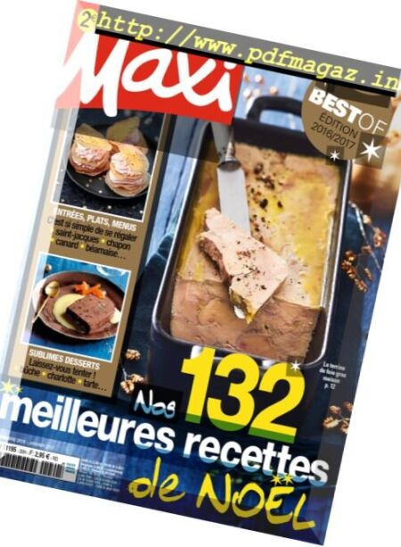 Maxi – Hors-Serie Cuisine – Novembre 2016-Janvier 2017 Cover