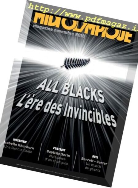 Midi Olympique – Novembre 2016 Cover