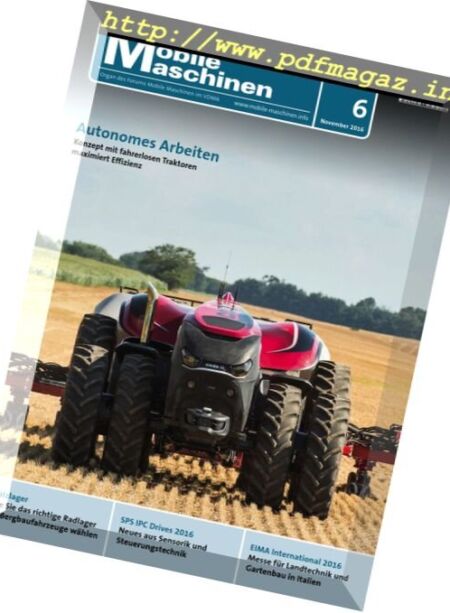 Mobile Maschinen – November 2016 Cover