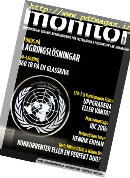 Monitor – November 2016 Cover