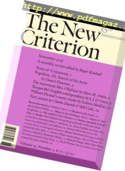New Criterion – November 2016
