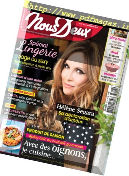 Nous Deux – 1 au 7 Novembre 2016 Cover