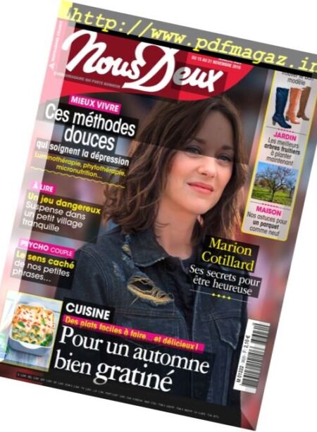 Nous Deux – 15 au 21 Novembre 2016 Cover