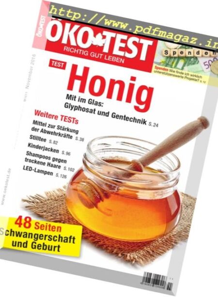 Okotest Magazin – November 2016 Cover