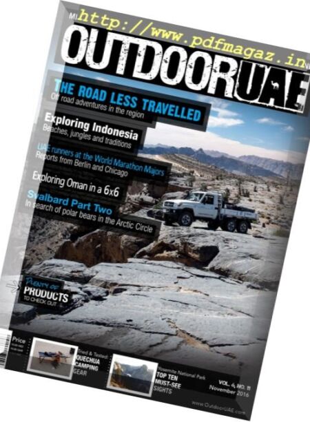 OutdoorUAE – November 2016 Cover