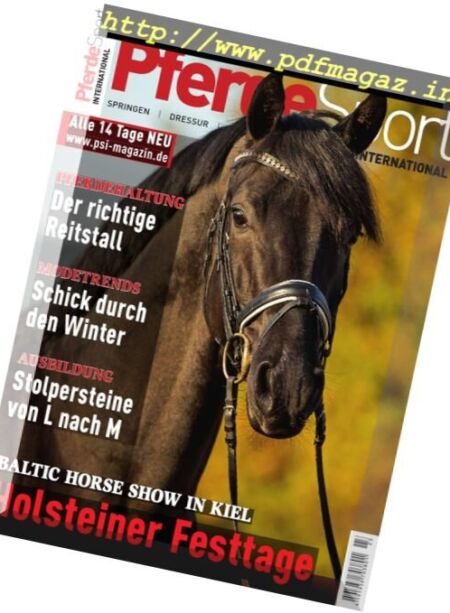 Pferdesport International – 22 Oktober 2016 Cover