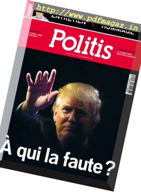 Politis – 17 au 23 Novembre 2016 Cover