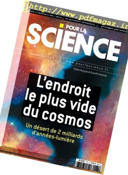 Pour la Science – Decembre 2016 Cover
