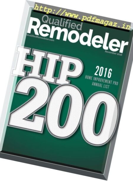 Qualified Remodeler – November 2016 Cover