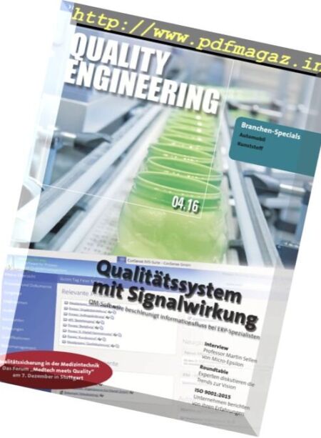 Quality Engineering – Nr.4 2016 Cover