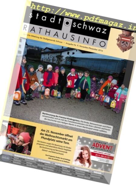Rathausinfo – November-Dezember 2016 Cover