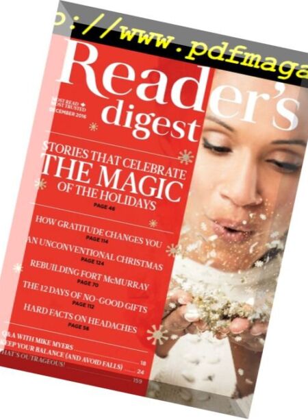 Reader’s Digest Canada – December 2016 Cover