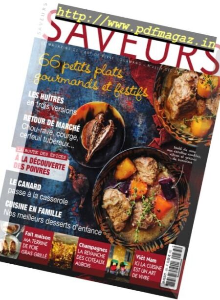 Saveurs – Decembre 2016 – Janvier 2017 Cover