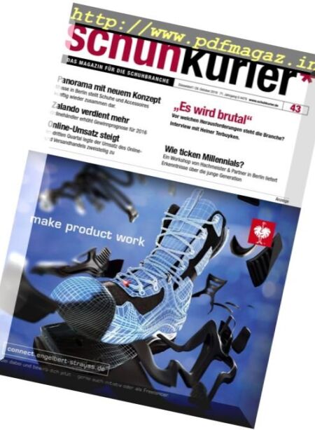 Schuhkurier – 28 Oktober 2016 Cover