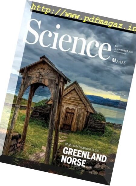 Science – 11 November 2016 Cover