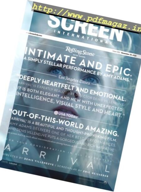 Screen – November 2016 Cover