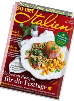 So isst Italien – Dezember 2016 – Januar 2017