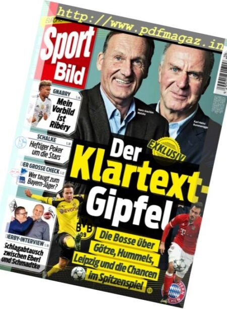 Sport Bild – 16 November 2016 Cover