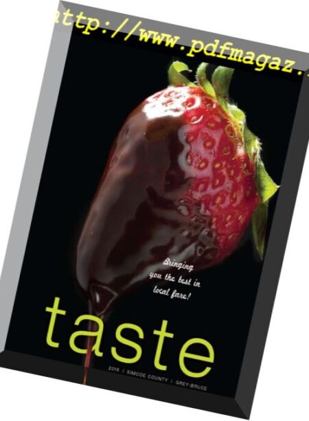 Taste Magazine – 2016 Cover