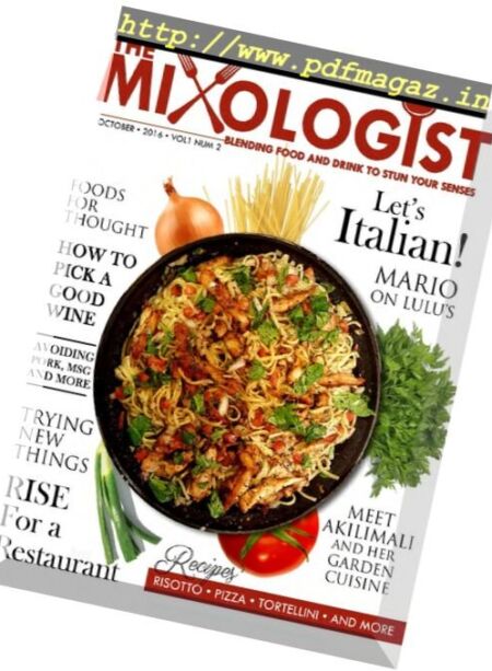 The Mixologist – October 2016 Cover