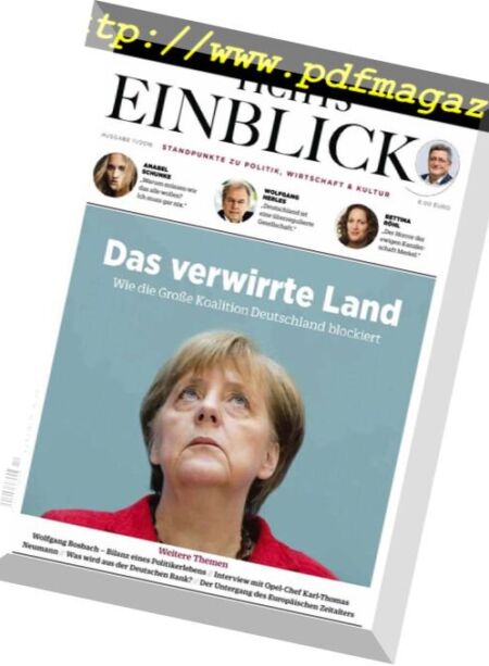 Tichys Einblick – November 2016 Cover