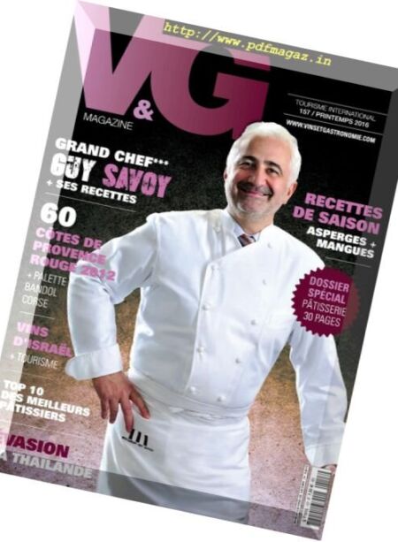 V&g. Vins & Gastronomie – Printemps 2016 Cover