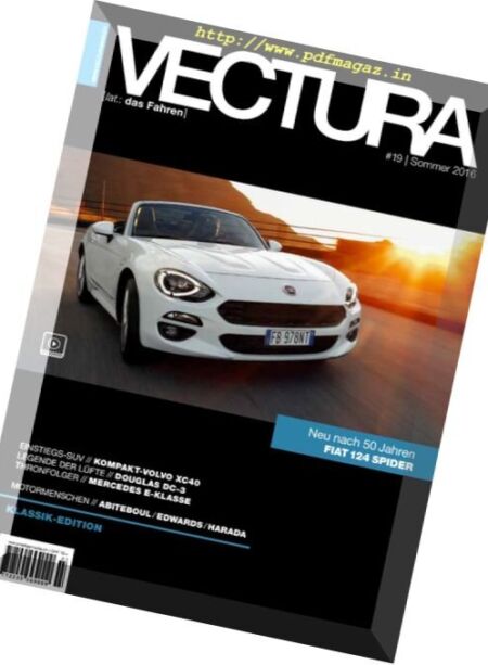 Vectura Magazin – Sommer 2016 Cover