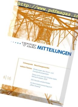 VIK Mitteilungen – Nr.4, 2016