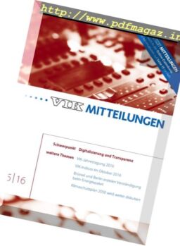 VIK Mitteilungen – Nr.5, 2016