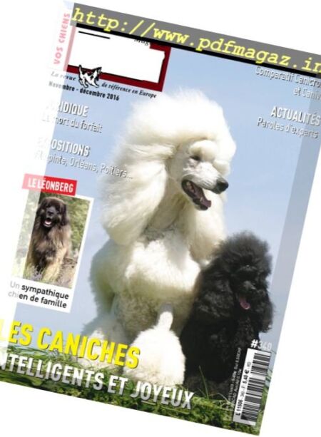 Vos chiens – Novembre-Decembre 2016 Cover