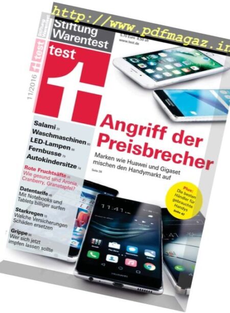 Warentest – November 2016 Cover